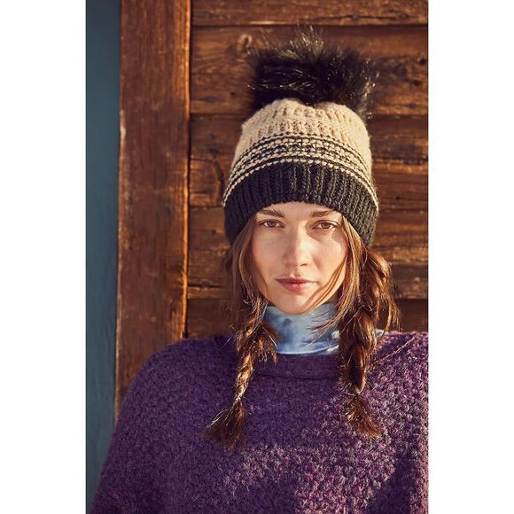 New Free  People Slope Stripe Pom Beanie main image 6